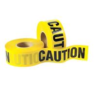 iplusmile 2 Rolls Yellow Pe Hazard Tape with High Visibility and Weatherproof Features for Road Works and Caution Party Decoration Safety Warning Barrier Tape