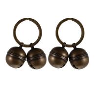 iplusmile 2 Sets Copper Pet Accessories Bells for Cats and Key Chains, Loud Dog Training Bells with Retro Antique Style, for Decoration and Key Chain Pendant