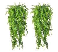 iplusmile 2 Sets Green Synthetic Resin Wall Hanging Rattan Plant Decoration with No Maintenance Feature, for Shop and Centerpiece Decorations, for Reptile Terrariums and Aquarium Fake