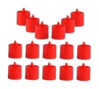 iplusmile 20 Pcs Red Flameless Flickering LED Tea Light Candles Timer Function, Fireless Battery Operated Decorative Lights for Birthday, Wedding Buddhist Ceremony
