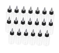 iplusmile 20 Pcs Transparent Squeeze Bottles for Paints and Epoxy Refillable Latex Applicator Bottles with Adjustable Nozzle Tips for Liquid Dispensing Caulking and Craft Use