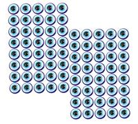 iplusmile 200pcs Blue Resin Flat Back Evil Eye Beads 6x6mm for DIY Jewelry Making, Scrapbooking Embellishments and Doll Craft Supplies