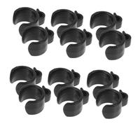 iplusmile 20pcs Black Plastic Microphone Cable Clips with 20mm Wire Diameter, Easy to Install and Preventing Tripping Hazards, for Outdoor Use and Live Streaming Setup