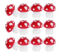 iplusmile 20Pcs Luminous Mini Resin Mushrooms, Glow in the Dark Mushroom Figurines for Outdoor Garden Decor, Party Setup, and Fairy Garden