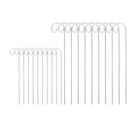 iplusmile 20Pcs Metal Shepherd's Crook Garden Hook Silver Plant Label Hooks