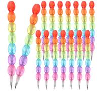 iplusmile 20Pcs No Sharpening Stackable Student Pencils Set, 2.0Mm Hb Practical School Stationery for Drawing and Writing, Convenient Replacement Pencils for Students