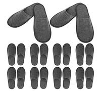 iplusmile 20pcs One Time Slippers Non-slip Slippers Salon Slipper Fleece Hotel Toweling Wedding Favors Disposable Guest Airplane Take a Bath Cotton Linen Bride