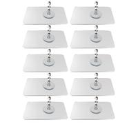 iplusmile 20pcs Punch-Free Screw Nail Sticker, Wall Nail Stickers, Self-Adhesive Hooks, Acrylic and Iron, Silver, Extra Strength, Without Drilling, Does Not Damage Walls