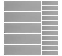 iplusmile 20pcs Stainless Steel Blank Pendant Tags and Rectangle Metal Plaques for Engraving, Silver Black Name Badge Materials for Office, Events, and DIY Labeling