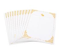 iplusmile 20pcs Vintage Retro Letter Papers Set A5 White Thickened Kraft Paper with Decorative Borders Lined Writing Sheets for Invitations Party Stationery Supplies