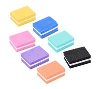 iplusmile 21pcs Mini Nail Files Sponge Nail File Set Double-Sided Polishing Portable Bean Curd Shape Professional Use and Home Random Color