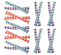 iplusmile 24pcs Bamboo Made Finger Trap Multi-functional Toy Intelligence Development Assorted Color Party Bag Stuffers Birthday Pinata Filler for Birds Random Color
