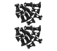iplusmile 24pcs Electric Fence Post Insulators Black Plastic Screw Tight Pole Clips for Farm Wire Fencing and Corner Pipes with UV Resistance and Enhanced Safety for Electric Fencing Systems