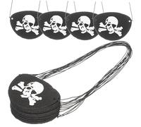 iplusmile 24pcs Halloween Cosplay Eye Patch with Skull Pattern Pirate Style Felt Eye Masks for Party Decoration and Costume Accessories for Halloween and Themed Events