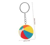 iplusmile 24pcs Hawaii Style Keychain Pendants Lightweight Decorative Key Rings for Backpack Car Keys Portable Beach Party Ornaments with Ice Cream Duck Slippers Volleyball and Watermelon