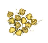 iplusmile 24pcs Heart Shaped Christmas Tree Ornaments, Plastic Baubles for Christmas Decor, Valentine's Day Home Decoration, 1. 77 Inch - Golden