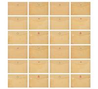 iplusmile 24pcs Kraft Paper Wedding Invitation Envelopes Retro Style Party Invitation Envelopes Suitable for Business Events and Birthday Parties with Simple and Elegant Design