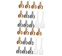 iplusmile 24pcs Mini Funnels Set with Dropper for Precise Filling of Bottles Containers and Laboratory Beakers for Perfume Liquid Soap and Experiment Test Tubes