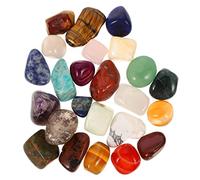 iplusmile 24pcs Natural Chakra Crystal Stones Mixed Irregular Gemstones for Meditation and Geology Teaching Supplies Portable Healing Rocks for Yoga Home Decor and Spiritual Use