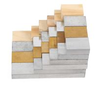 iplusmile 24pcs Physics Density Blocks Kit for Classroom Science Experiment - Multi-material Rectangular Density Measurement Set for Elementary Middle School Students