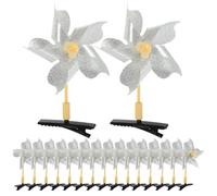 iplusmile 24pcs Silver Sequin Windmill Hair Clips for Plastic Sparkling Hair Accessories with Rotating Feature Adorable and Playful Styling Clips
