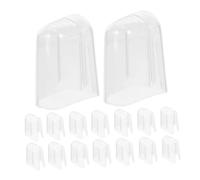iplusmile 24pcs Toothbrush Covers Travel Protective Caps for Electric and Manual Toothbrush Heads Lightweight Semi Transparent Material Dustproof Hygiene Shields for Home and Travel