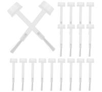 iplusmile 250pcs Replacement Nail Polish Applicator Brushes with Plastic Handles, White Colour, Easy to Install and Work Efficiency, Suitable for Professional and Personal Use