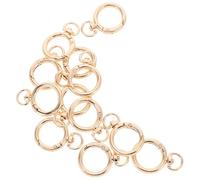 iplusmile 25mm Alloy Round Spring O Rings with Swivel Hooks 12pcs Keychain Clips Sturdy Golden Metal Buckles for Outdoor Recreation Hiking and DIY Accessories