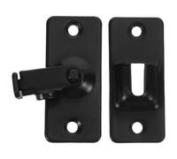 iplusmile 2pcs 304 Stainless Steel Sliding Door Latch Lock 90-Degree Flip Gate Catch Black Small Size for Bathroom, Patio, French Door Security