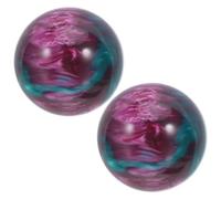 iplusmile 2pcs 50mm Resin Baoding Balls with Marble Pattern, Purple Crystal Hand Exercise Massage Balls for Palm Therapy, Home Resin Sphere Decoration and Stress Relief