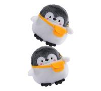 iplusmile 2pcs Adorable Penguin Coin Bag Set Plush Material Mini Handbag with Zipper Design Easy to Carry and Office Workers