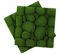 iplusmile 2pcs Artificial Moss Sheet Wall Panels with Highly Realistic Plastic Grass, Sturdy Construction and Irregular Shape for Indoor Flooring and Wall Covering Decorative Use