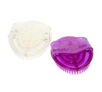 iplusmile 2pcs Bath Brush Body Scrubber with Gentle PVC Bristles for Exfoliating and Massaging Skin Comfortable Scalp Shampoo Brush Protects Nails Easy Wall Hanging for Daily Bath Use