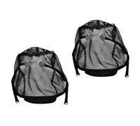 iplusmile 2pcs Black Elastic Wig Hair Nets Lightweight Stretchable Gauze Mesh Caps for Wigs Suitable for Halloween Costumes and Stage Plays