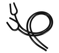 iplusmile 2pcs Black PVC Stethoscope Tubing Replacement Y Shaped Single Bore Accessory Compatible with Pediatric Veterinary Cardiology Stethoscopes for Medical Professionals