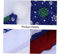 iplusmile 2Pcs Blue Flannelette Santa Hats with Snowflake Patterns Brushed Cloth Christmas Caps for Head Circumference Festive Holiday Party Headdress