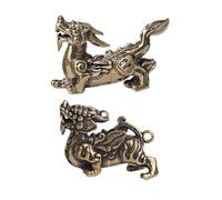 iplusmile 2pcs Brass Pendant Keychain Hanging Decor with Retro Vintage Style, Easy to Install and Portable Small DIY Brass Adornment for Home Or Personal Use