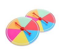 iplusmile 2pcs Bright Rainbow Game Spinner Wheel Arrow Spin Wheel for Roulette Board Game Party Classroom