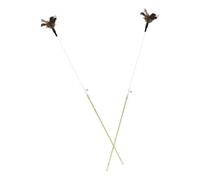 iplusmile 2pcs Cat Plumage Wand for Cats and Kittens with Steel Wire and Artificial Plumes Fun Design for Exercise and Stress Relief