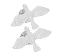 iplusmile 2pcs Catholic Dove Lapel Pin Brooches, Realistic Bird Enamel Badge Accessories for First Communion and Confirmation, Religious Spiritual Jewelry for Women and Men