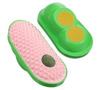iplusmile 2pcs Catnip Wall Scratchers Soft Cat Brushes for Self-grooming Easy to Install Catnip Toys for Indoor Cats Space-saving Design