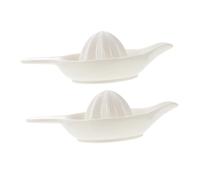 iplusmile 2Pcs Ceramic Manual Lemon Squeezer Portable Kitchen Juicer for Oranges Lemons Grapefruits Fruit Press Tool Juice Extraction