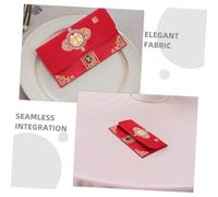 iplusmile 2pcs Chinese Red Envelopes Fabric Money Pockets for Wedding and Spring Festival Traditional Chinese Design Cash Gift Envelopes with Cultural Elegance and Sturdy for Invitations and