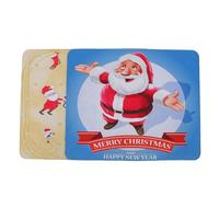 iplusmile 2pcs Christmas Mouse Pads with Santa Claus and Christmas Tree Pattern Rubber Computer Mouse Mats for Office Desk Xmas Printed Pads Holiday Set