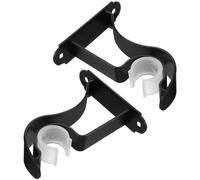 iplusmile 2pcs Curtain Bracket Iron Curtain Pole Holders Black Easy to Remove Not Easy to Deform Installation Accessory