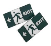 iplusmile 2pcs Cute Green Alloy Lapel Pins with Mini Glow the Dark Feature, Versatile Usage for Holiday Decorations and Bags, Trendy and Funny Brooches