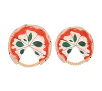 iplusmile 2pcs Dog Flying Discs Set, Bite-resistant Cotton Rope Throwing for Outdoor Training and Interactive Play, Small and Large Pizza-shaped Puppy Flying Disc for Dogs