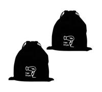 iplusmile 2pcs Drawstring Hair Dryer Travel Bags for Hair Styling Tools Lint Material Storage Pouch with Label Compact Organizer for Home Hotel and Business Trips