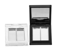 iplusmile 2pcs Empty Makeup Pallets Dual Color DIY Eyeshadow Lipstick Blush Storage Boxes Compact Durable Travel Friendly Cosmetics Organizer with Refillable Pans