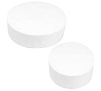 iplusmile 2pcs Foam Cake Dummies Round Cake Shapes for Creating and Anniversaries White Lightweight